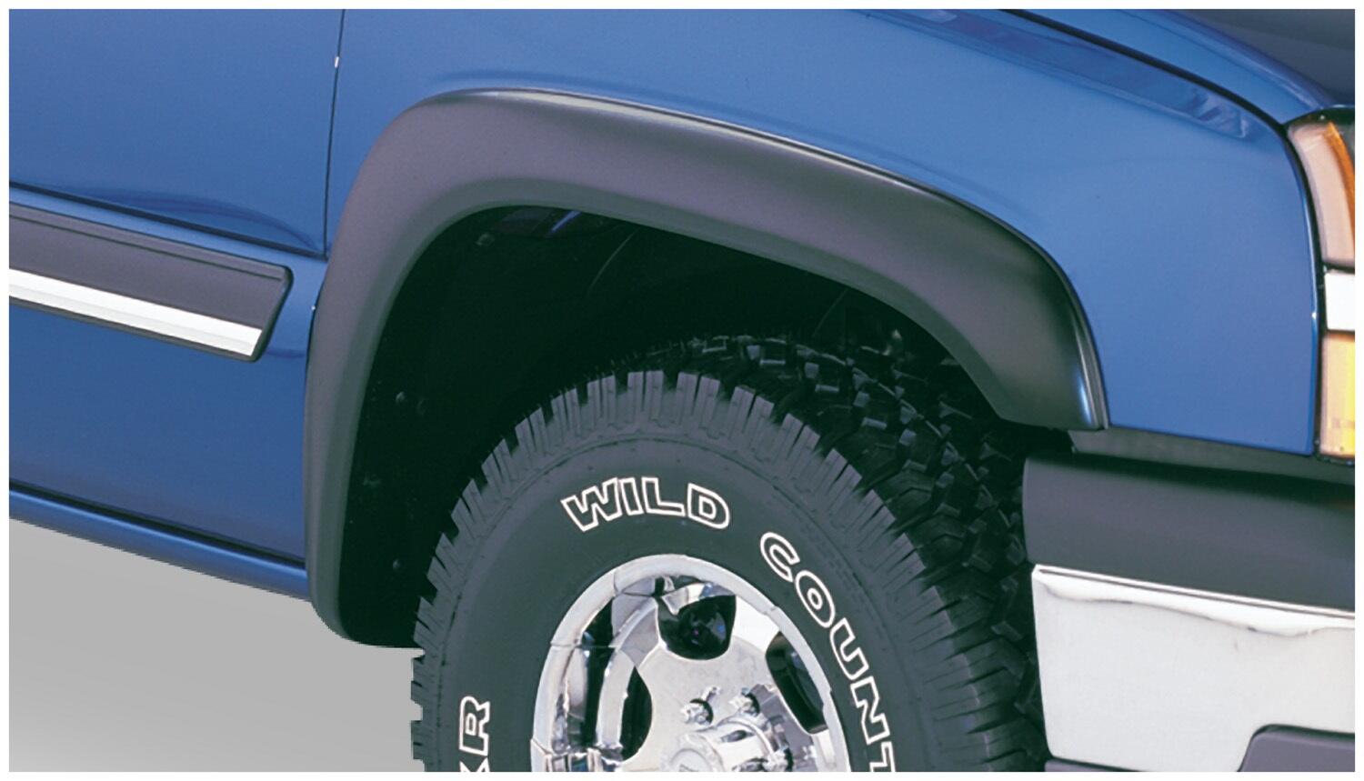 Black Extendafender Style Smooth Finish 4-Piece Fender Flare Set For 2000-2006 Chevrolet Tahoe 4-Door Bushwacker