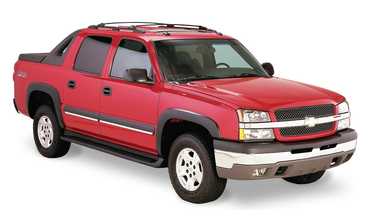 Black OE Style Smooth Finish 4-Piece Fender Flare Set For 2003-2006 Avalanche W/O Body Hardware Bushwacker