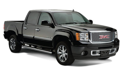 Black OE Style Smooth Finish 4-Piece Fender Flare Set For 2007-2013 Sierra 1500 2007-2014 Sierra 2500 Hd Fits 78, 78.7, 97.6 Inch Bed Bushwacker