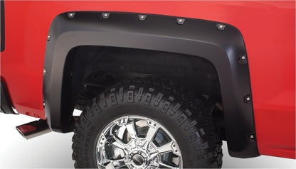 Black Pocket/Rivet Style Smooth Finish 4-Piece Fender Flare Set For 2007-2013 Chevrolet Avalanche Bushwacker
