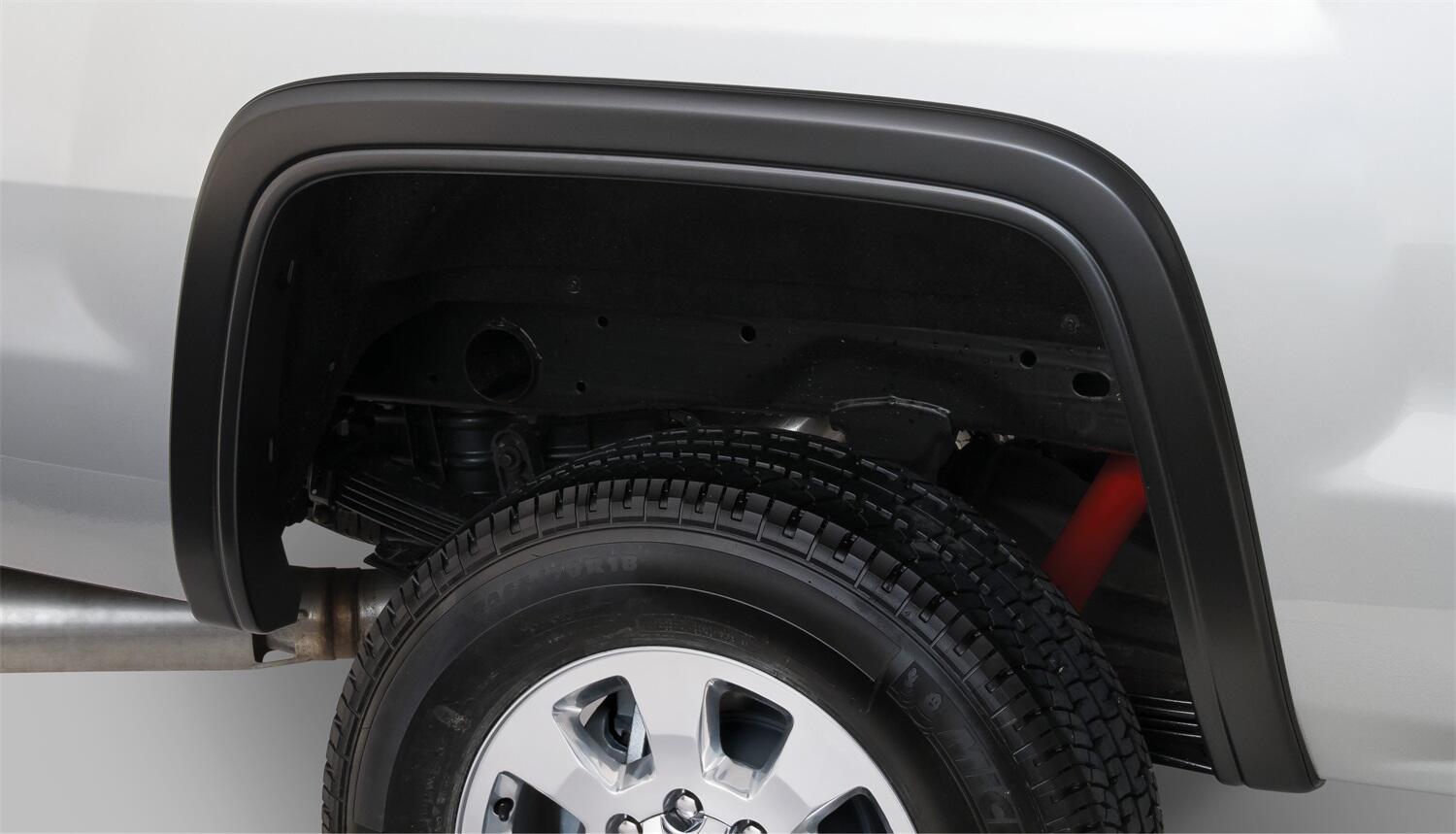 Black OE Style Smooth Finish 4-Piece Fender Flare Set For 2015-2018 Sierra 2500 Hd/3500 Hd Bushwacker