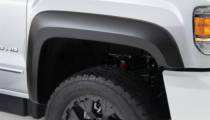 Black Extendafender Style Smooth Finish 4-Piece Fender Flare Set For 2015-2019 GMC Sierra 2500 Hd/3500 Hd Bushwacker
