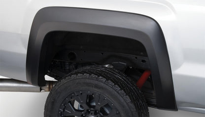 Black Extendafender Style Smooth Finish 4-Piece Fender Flare Set For 2015-2019 GMC Sierra 2500 Hd/3500 Hd Bushwacker