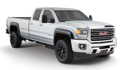 Black Extendafender Style Smooth Finish 4-Piece Fender Flare Set For 2015-2019 GMC Sierra 2500 Hd/3500 Hd Bushwacker