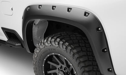 Black Pocket/Rivet Style Smooth Finish 4-Piece Set For 2020-2026 Chevrolet Silverado 2500/3500 Bushwacker