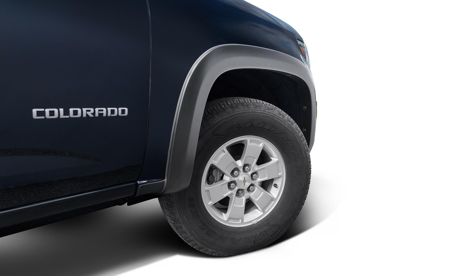 Black OE Style Smooth Finish 4-Piece Fender Flare Set For 2015-2020 Chevrolet Colorado Bushwacker