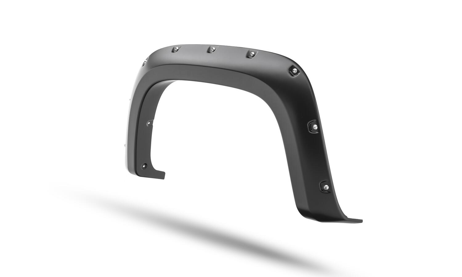 Black Pocket/Rivet Style Smooth Finish 4-Piece Fender Flare Set For 2021-2022 Chevrolet Colorado 74.0 In Bed Bushwacker
