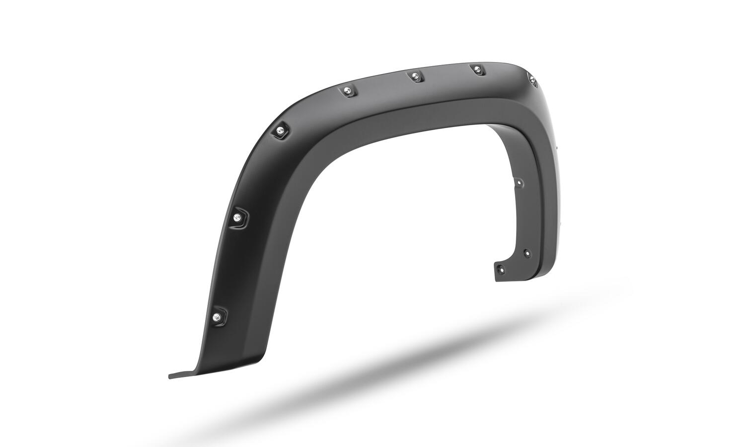 Black Pocket/Rivet Style Smooth Finish 4-Piece Fender Flare Set For 2021-2022 Chevrolet Colorado 74.0 In Bed Bushwacker