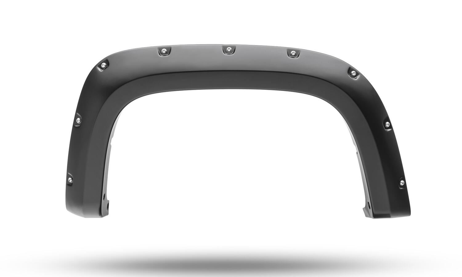 Black Pocket/Rivet Style Smooth Finish 4-Piece Fender Flare Set For 2021-2022 Chevrolet Colorado 74.0 In Bed Bushwacker