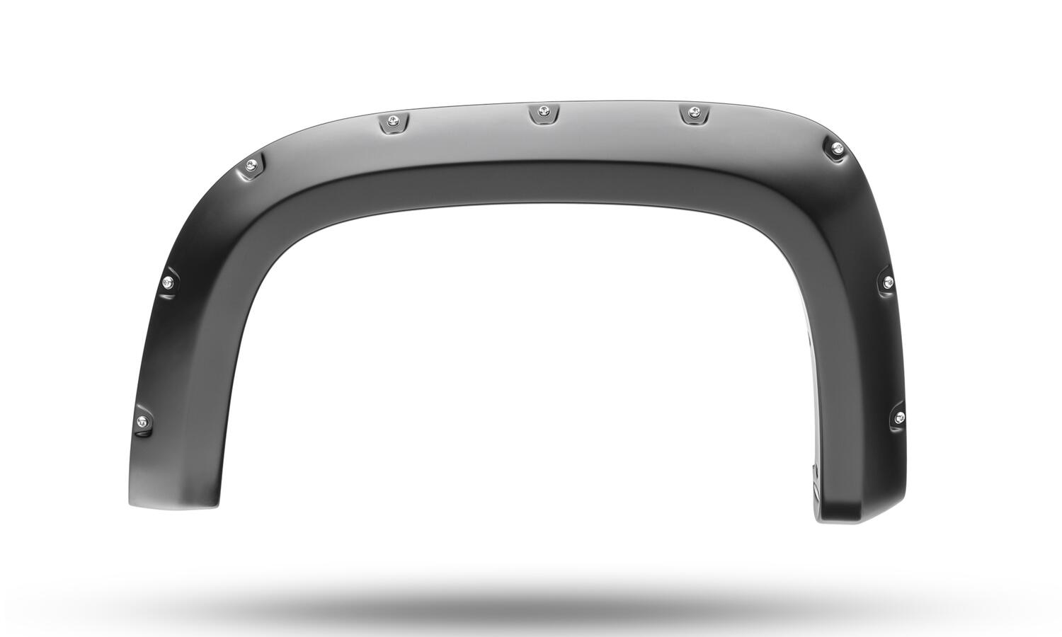 Black Pocket/Rivet Style Smooth Finish 4-Piece Fender Flare Set For 2021-2022 Chevrolet Colorado 74.0 In Bed Bushwacker