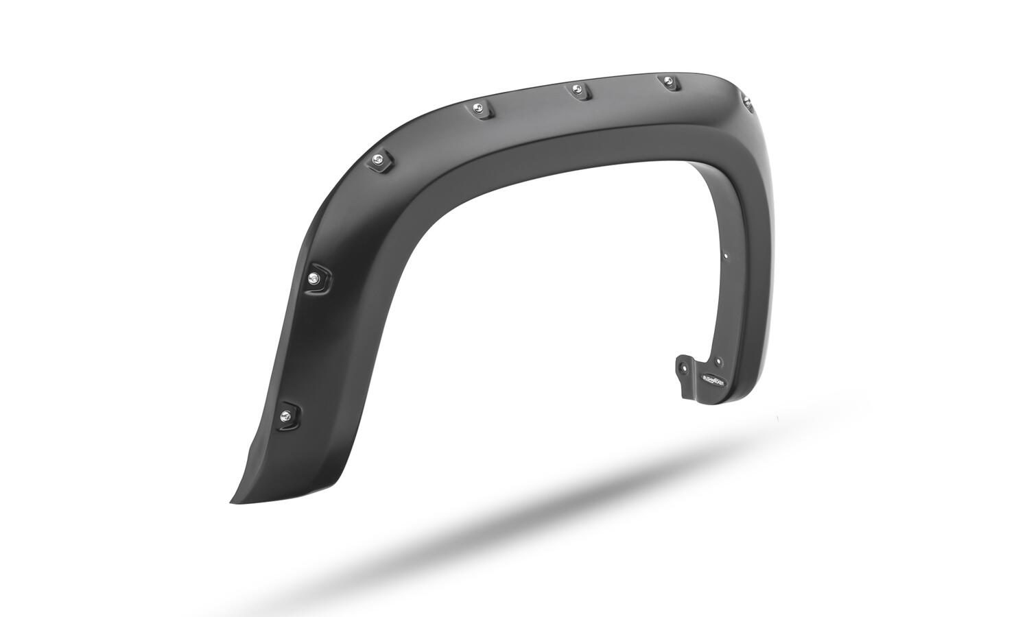 Black Pocket/Rivet Style Smooth Finish 4-Piece Fender Flare Set For 2021-2022 Chevrolet Colorado 74.0 In Bed Bushwacker