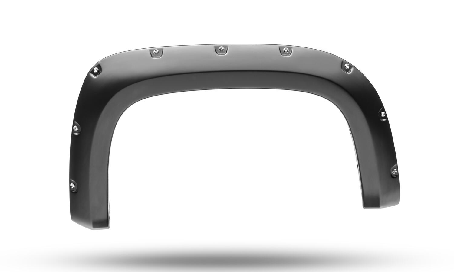 Black Pocket/Rivet Style Smooth Finish 4-Piece Fender Flare Set For 2021-2022 Chevrolet Colorado 74.0 In Bed Bushwacker