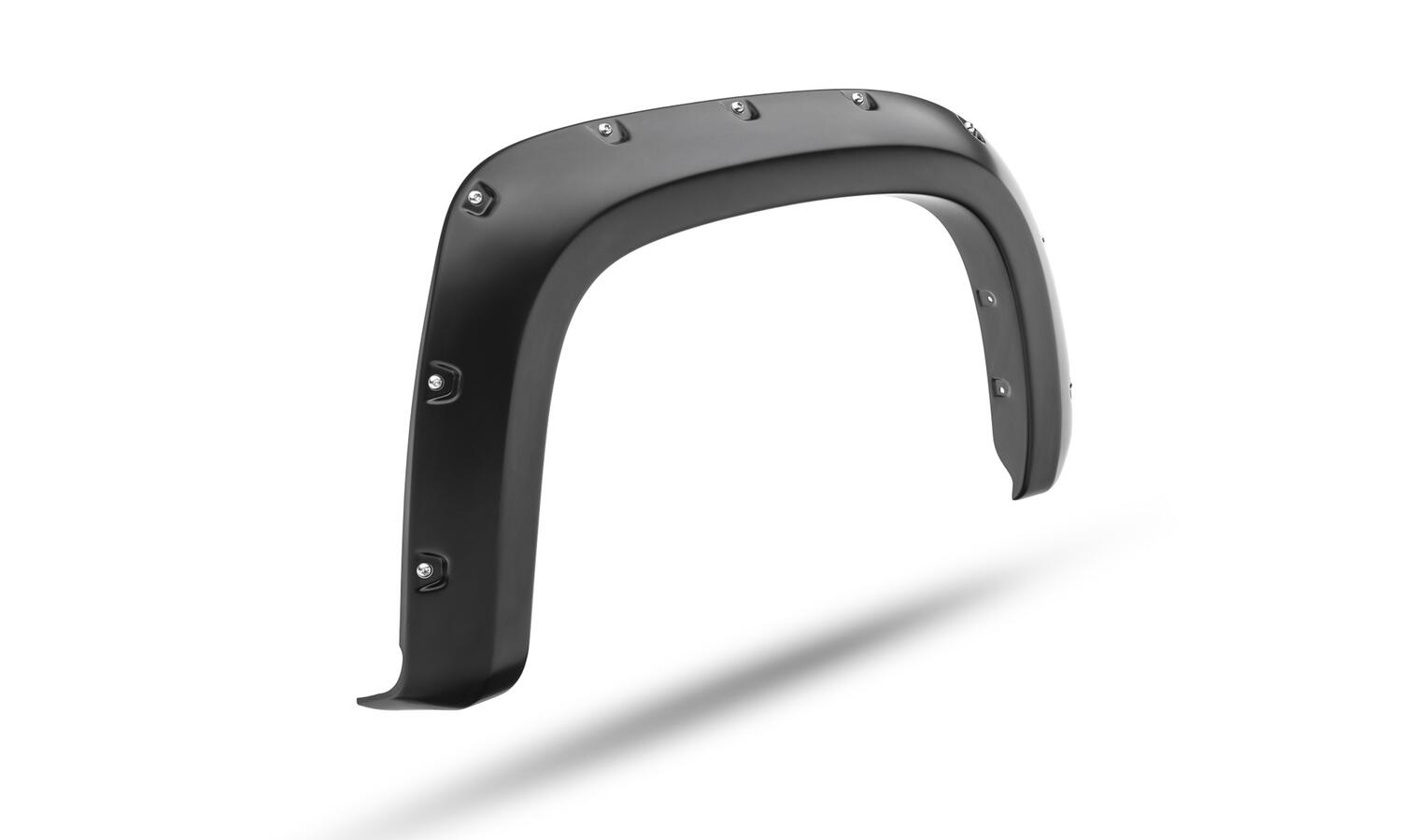 Black Pocket/Rivet Style Smooth Finish 4-Piece Fender Flare Set For 2021-2022 Chevrolet Colorado 74.0 In Bed Bushwacker