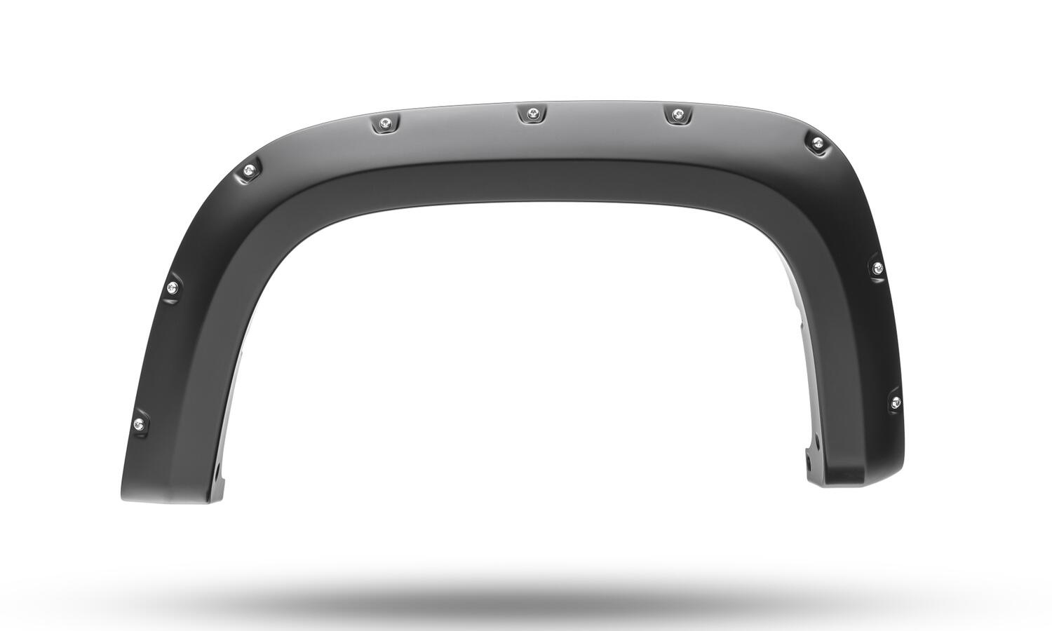 Black Pocket/Rivet Style Smooth Finish 4-Piece Fender Flare Set For 2021-2022 Chevrolet Colorado 74.0 In Bed Bushwacker