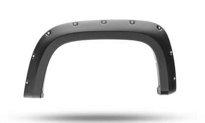 Black Pocket/Rivet Style Smooth Finish 4-Piece Fender Flare Set For 2021-2022 Chevrolet Colorado 74.0 In Bed Bushwacker