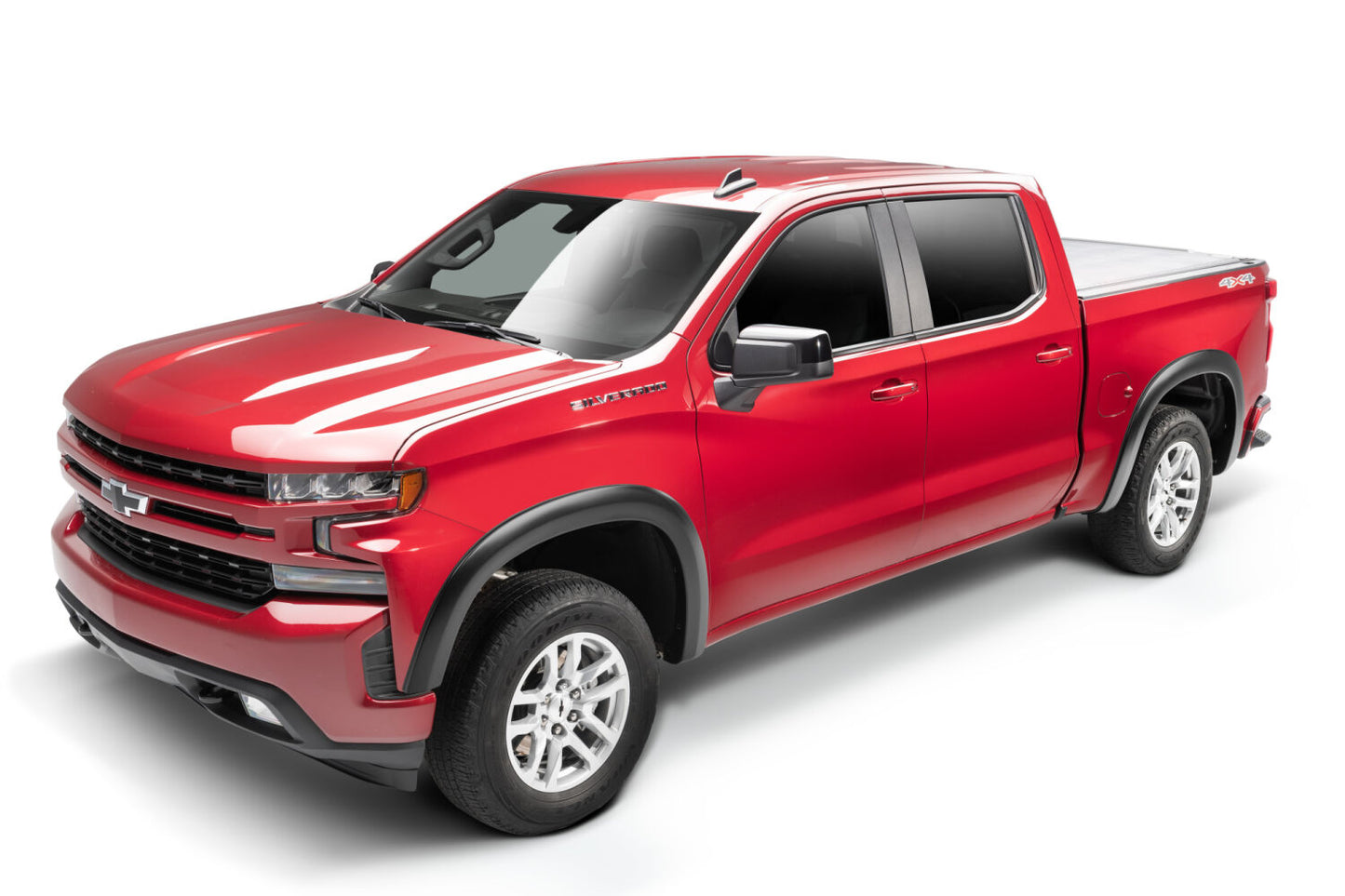 Black Extended Fender Flare 4-PC Set For 19-26 Chevy Silverado 1500 2022 Chevy Silverado 1500 Ltd Bushwacker