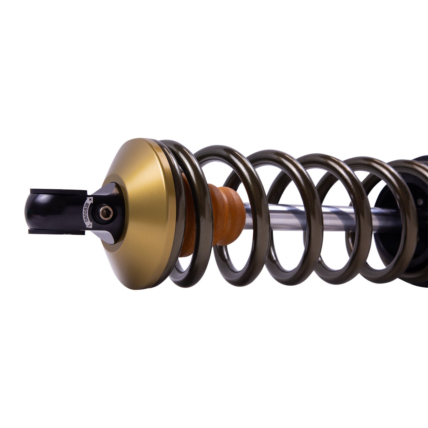 Suspension Shock Absorber and Coil Spring Assembly Monotube Front Left Can-Am Maverick X3 RS Turbo Type III Hard Anodized Black Hawk Powersports Bilstein
