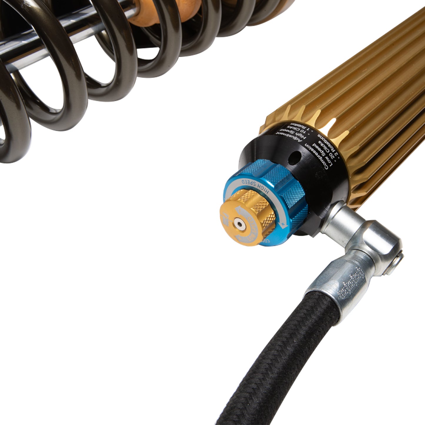 Suspension Shock Absorber and Coil Spring Assembly Rear Monotube Polaris RZR XP 1000 Black Hawk Powersports Bilstein