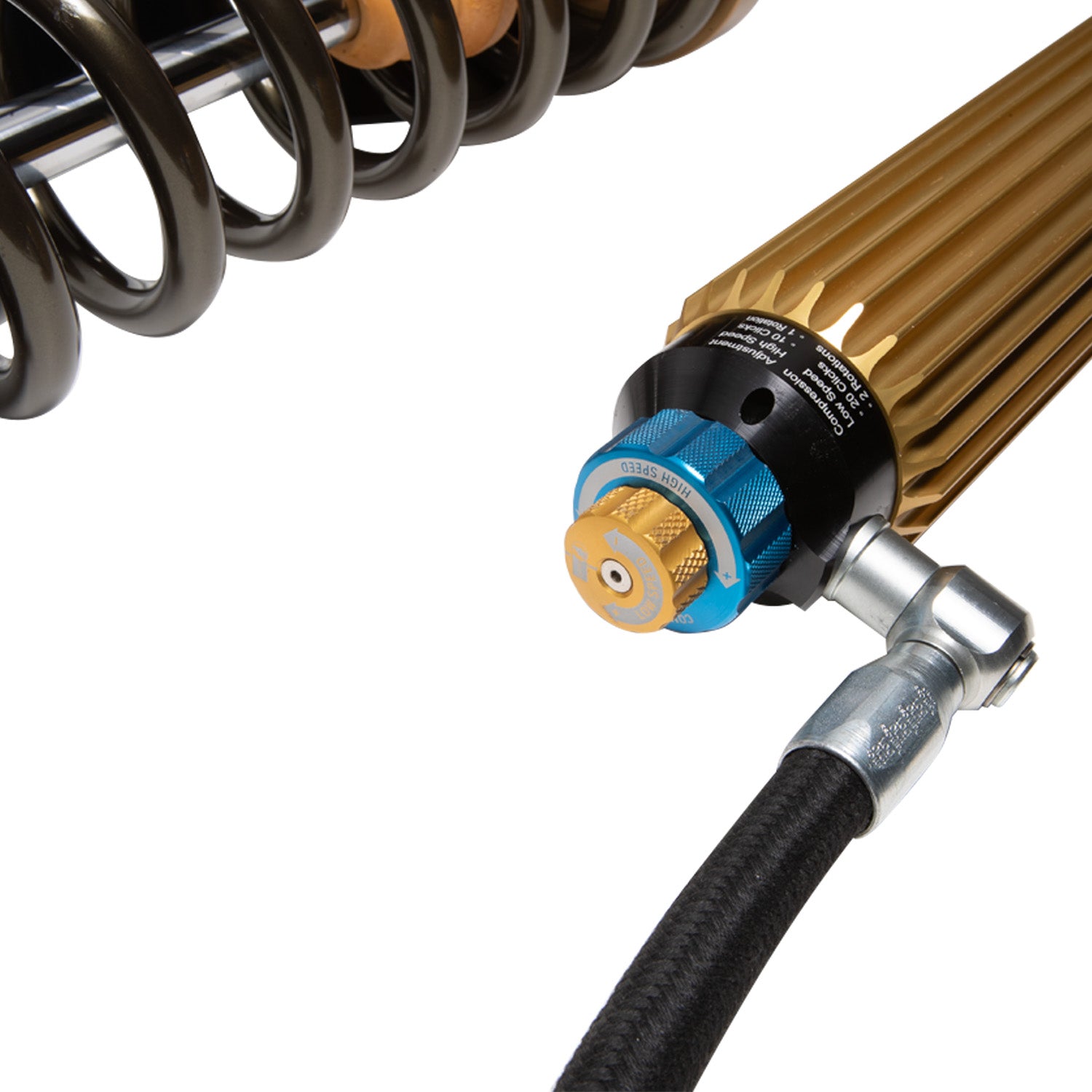 Suspension Shock Absorber and Coil Spring Assembly Rear Monotube Polaris RZR XP 1000 Black Hawk Powersports Bilstein