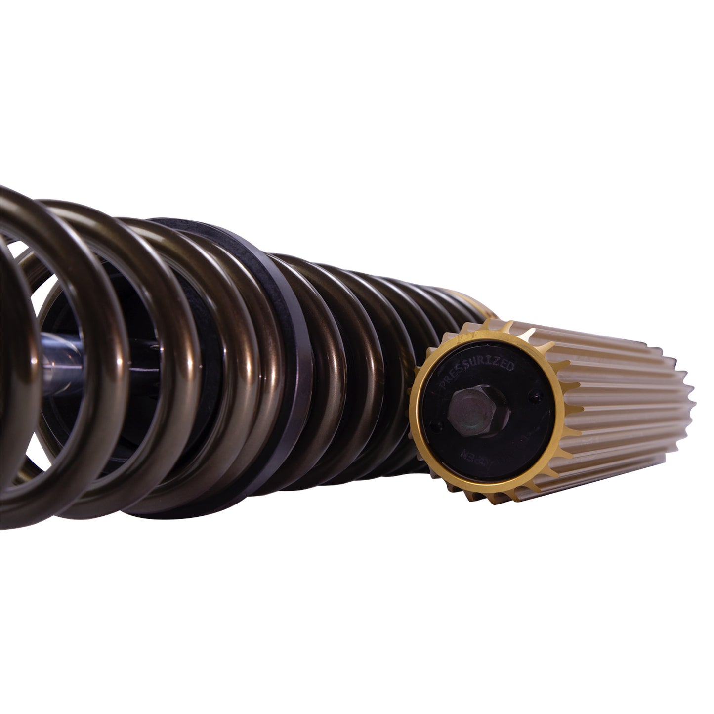 Suspension Shock Absorber and Coil Spring Assembly Monotube Front Right Can-Am Maverick X3 Max RS Turbo R Type III Hard Anodized Black Hawk Powersports Bilstein