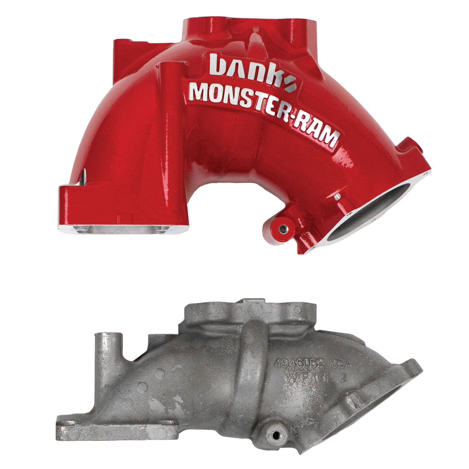 Monster-Ram Intake System for 07.5-12 Dodge Ram 2500/3500 6.7L Cummins Red Powdercoat Banks Power