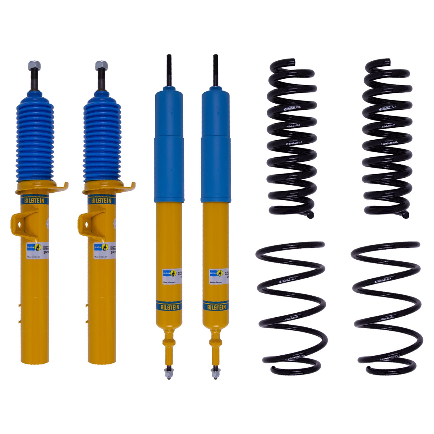 Suspension Kit BMW 328i 2012-2007 Monotube Front Lowered Height 30mm, up to 1045kg Axle Load Rear Lowered Height 25mm, up to 1200kg Axle Load Without Self-Leveling Suspension B12 (Pro-Kit) Bilstein