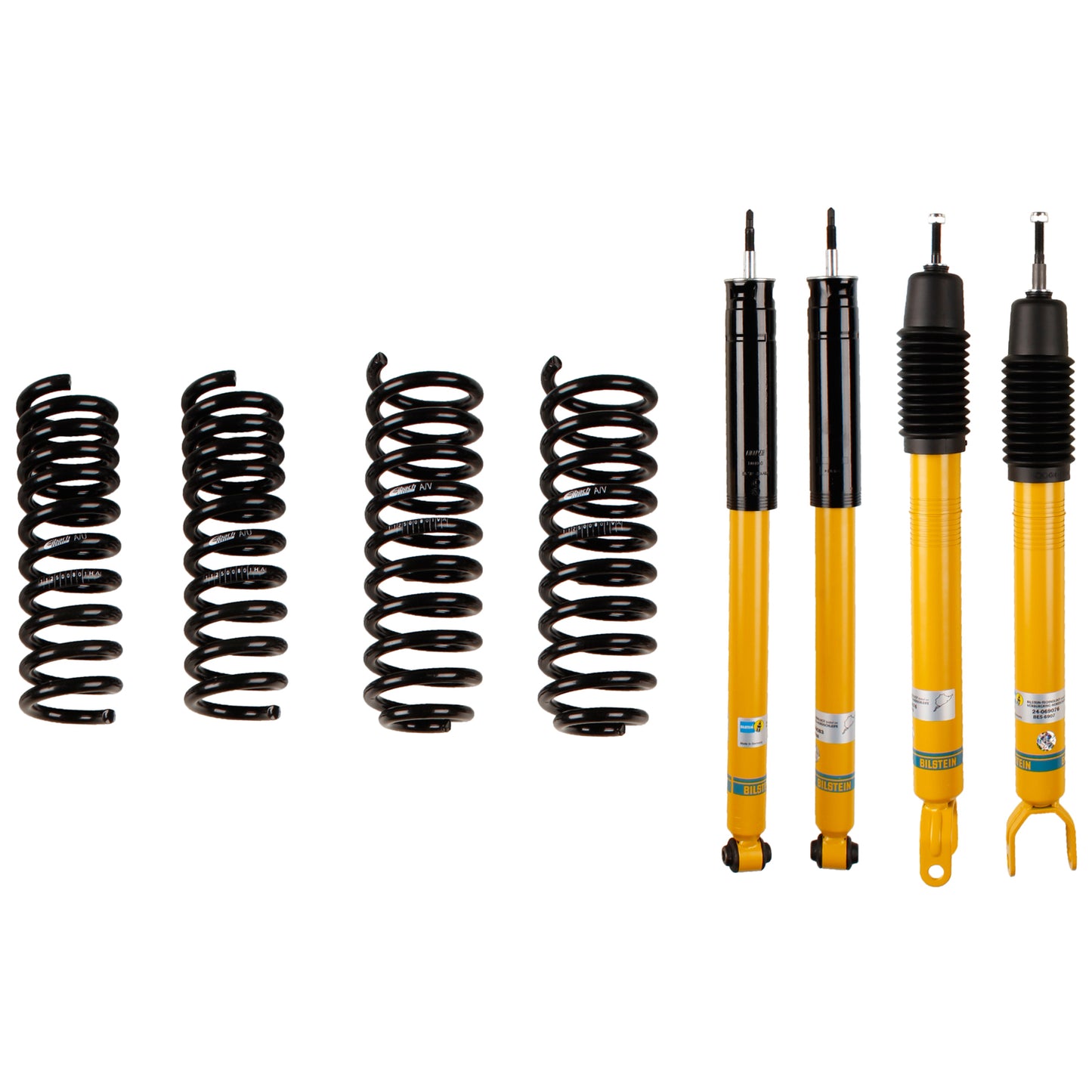 Suspension Kit Mercedes-Benz E350 2009-2006 Monotube Front Lowered Height 30-35mm, up to 1095kg Axle Load Rear Lowered Height 30mm, up to 1230kg Axle Load Without Air or Self-Leveling Suspension B12 (Pro-Kit) Bilstein