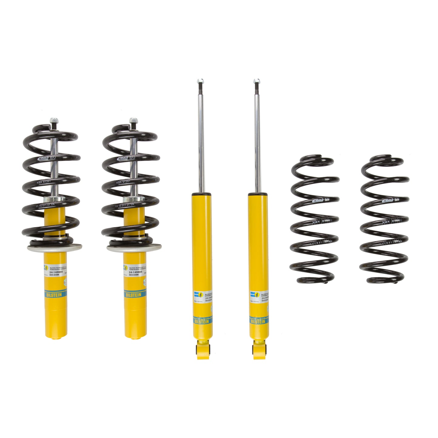 Suspension Kit Audi A4 2016-2009, A4 Quattro 2016-2009 Monotube Front Lowered Height 35mm, up to 1105kg Axle Load Rear Lowered Height 30mm, up to 1160kg Axle Load Without Electronic Suspension B12 (Pro-Kit) Bilstein