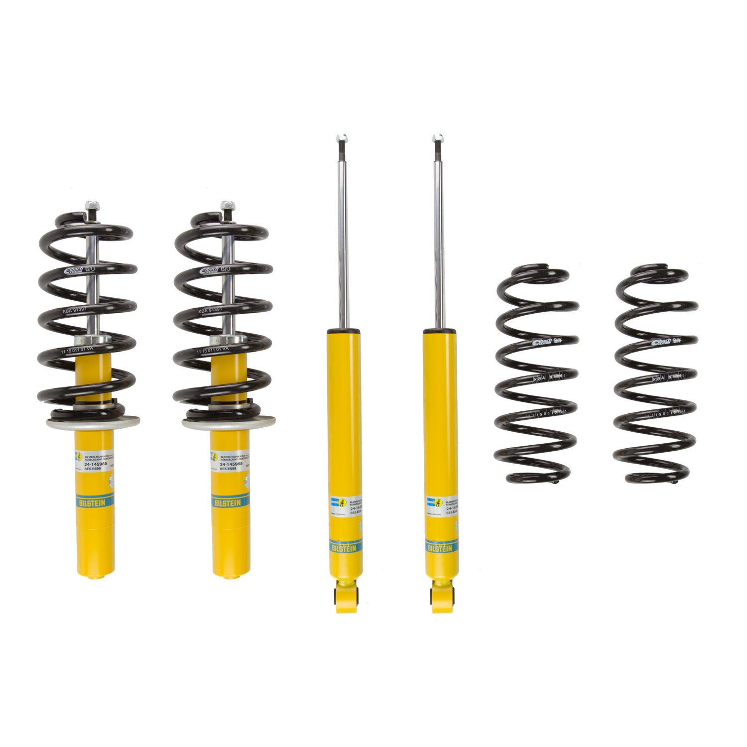 Suspension Kit Audi A4 2016-2009, A4 Quattro 2016-2009 Monotube Front Lowered Height 35mm, up to 1105kg Axle Load Rear Lowered Height 30mm, up to 1160kg Axle Load Without Electronic Suspension B12 (Pro-Kit) Bilstein