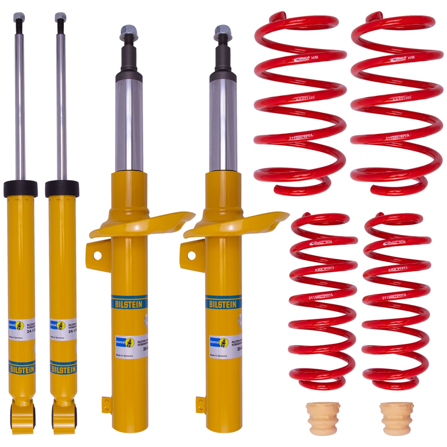 Suspension Kit Audi A3 2013-2006 Monotube Front Lowered Height 45-50mm, up to 1130kg Axle Load Rear Lowered Height 35-40mm, up to 1010kg Axle Load Without Electronic Suspension With 50mm Outside Strut Diameter B12 (Sportline) Bilstein