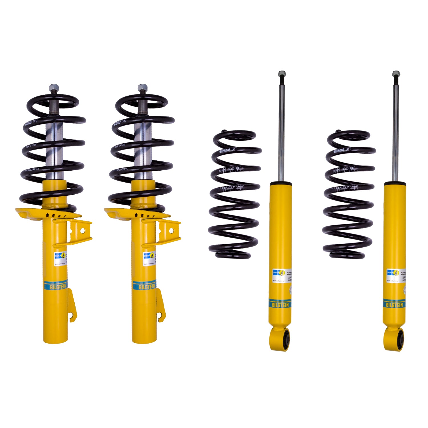 Suspension Kit Volkswagen Golf 2014-2010 Monotube Front Lowered Height 30mm, up to 1120kg Axle Load Rear Lowered Height 30mm, up to 940kg Axle Load Without Electronic Suspension With 55mm Outside Strut Diameter B12 (Pro-Kit) Bilstein