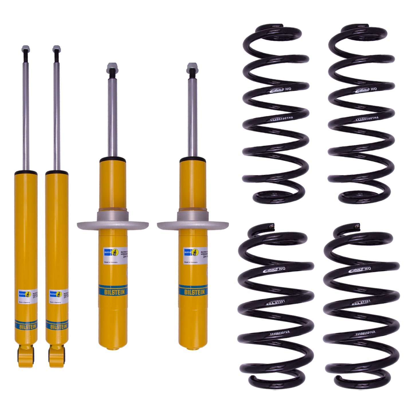 Suspension Kit Audi A5 Quattro 2017-2010 Monotube Front Lowered Height 20-25mm, up to 1120kg Axle Load Rear Lowered Height 15-20mm, up to 1095kg Axle Load Without Electronic Suspension B12 (Pro-Kit) Bilstein