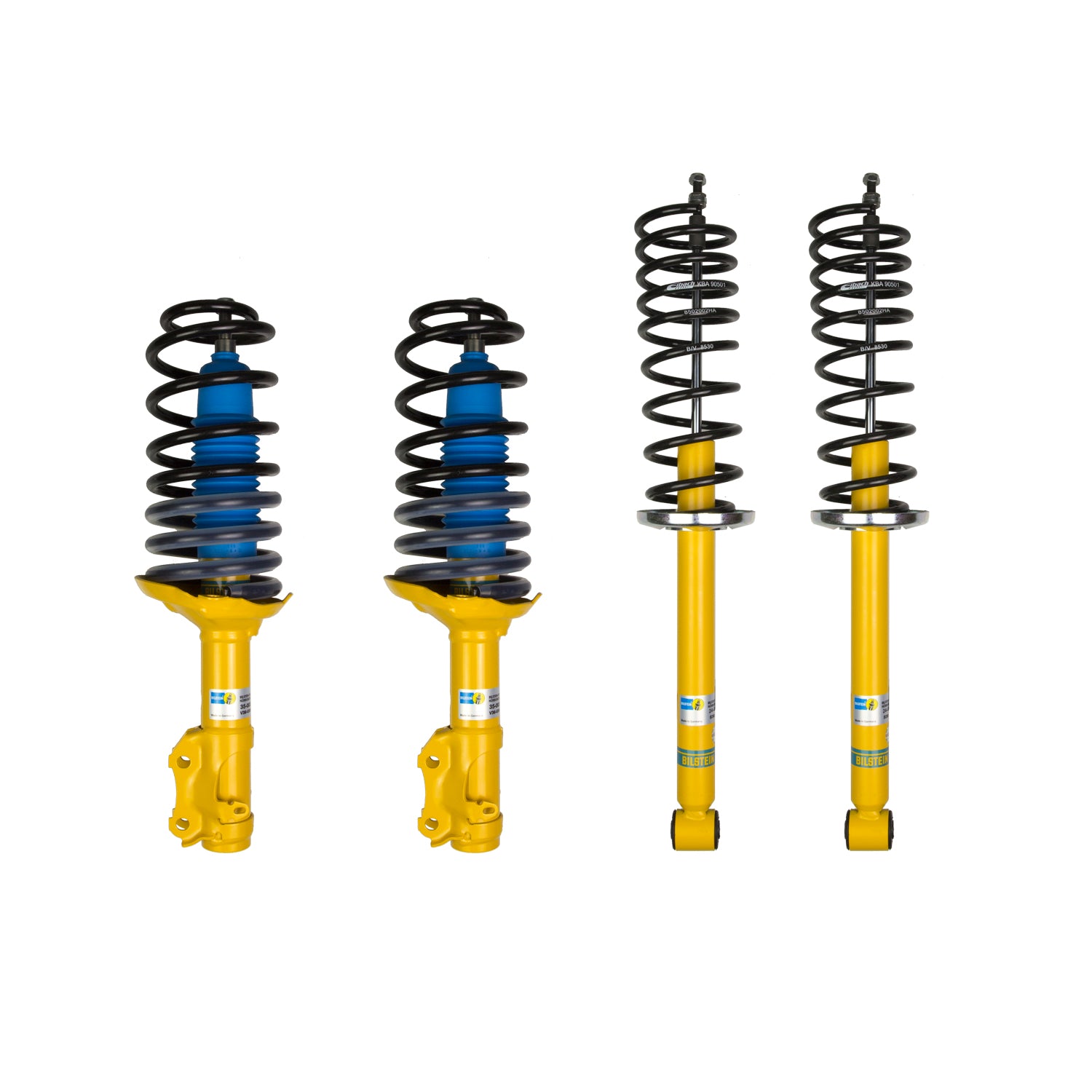 Suspension Kit Volkswagen Golf 1992-1987, Jetta 1987-1985, Jetta 1991-1989 Monotube Front Lowered Height 20mm, up to 840kg Axle Load Rear Lowered Height 20mm, up to 740kg Axle Load B12 (Pro-Kit) Bilstein