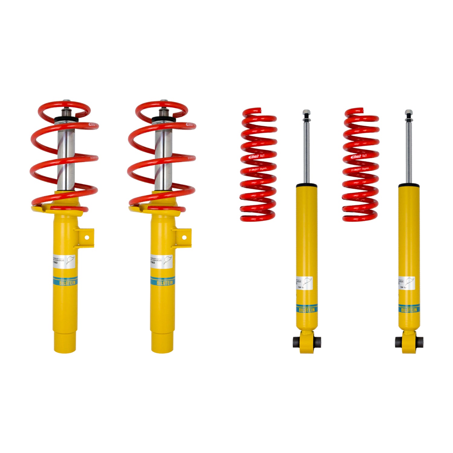 Suspension Kit BMW 320i 2018-2013 Monotube Front Lowered Height 25mm up to 950kg Axle Load Rear Lowered Height 20mm up to 1160kg Axle Load Without Electronic Suspension B12 (Sportline) Bilstein
