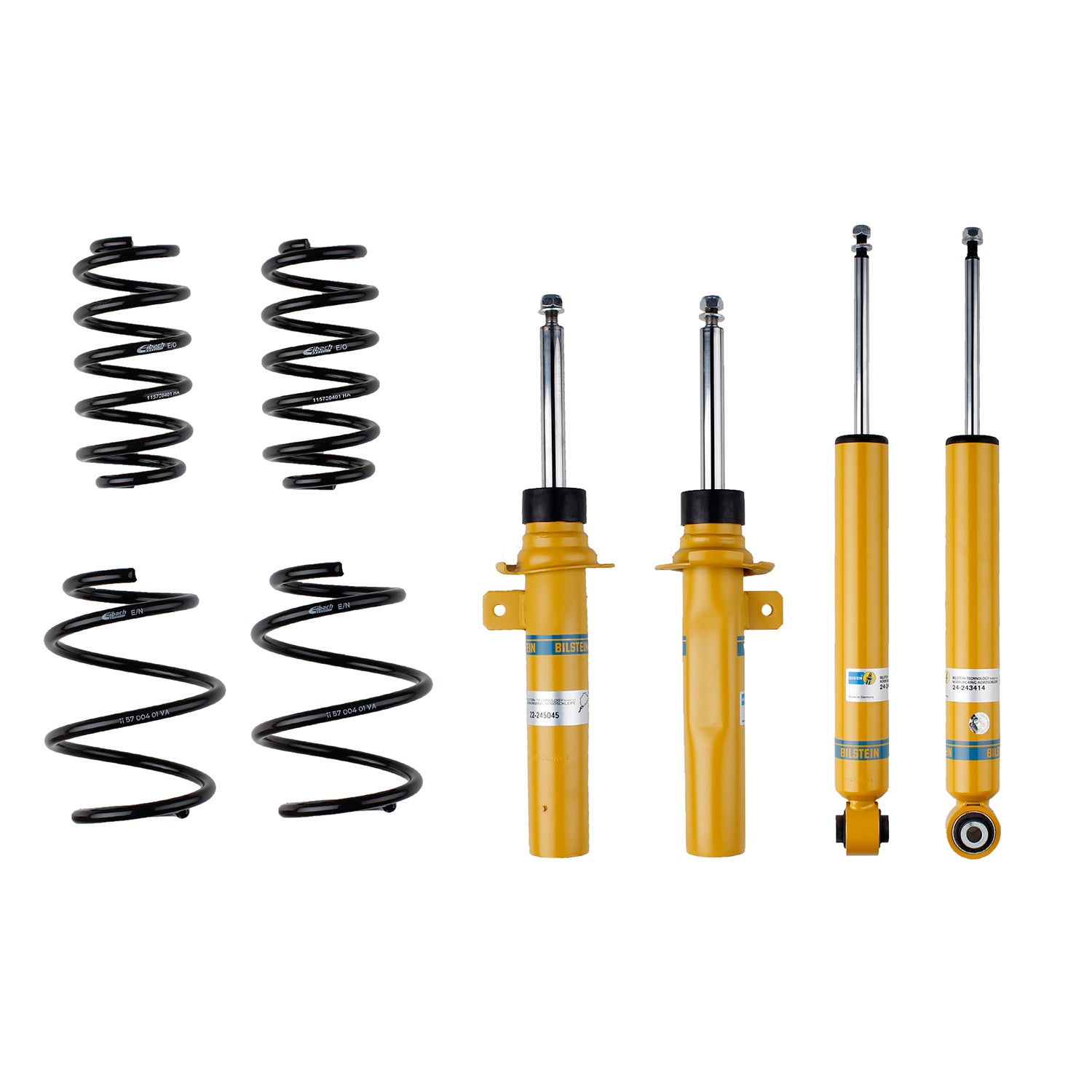 Suspension Kit Mini Cooper 2024-2015 Monotube/Twintube Front Lowered Height 30mm, up to 945kg Axle Load Rear Lowered Height 30mm, up to 850kg Axle Load Without Electronic Suspension B12 (Pro-Kit) Bilstein