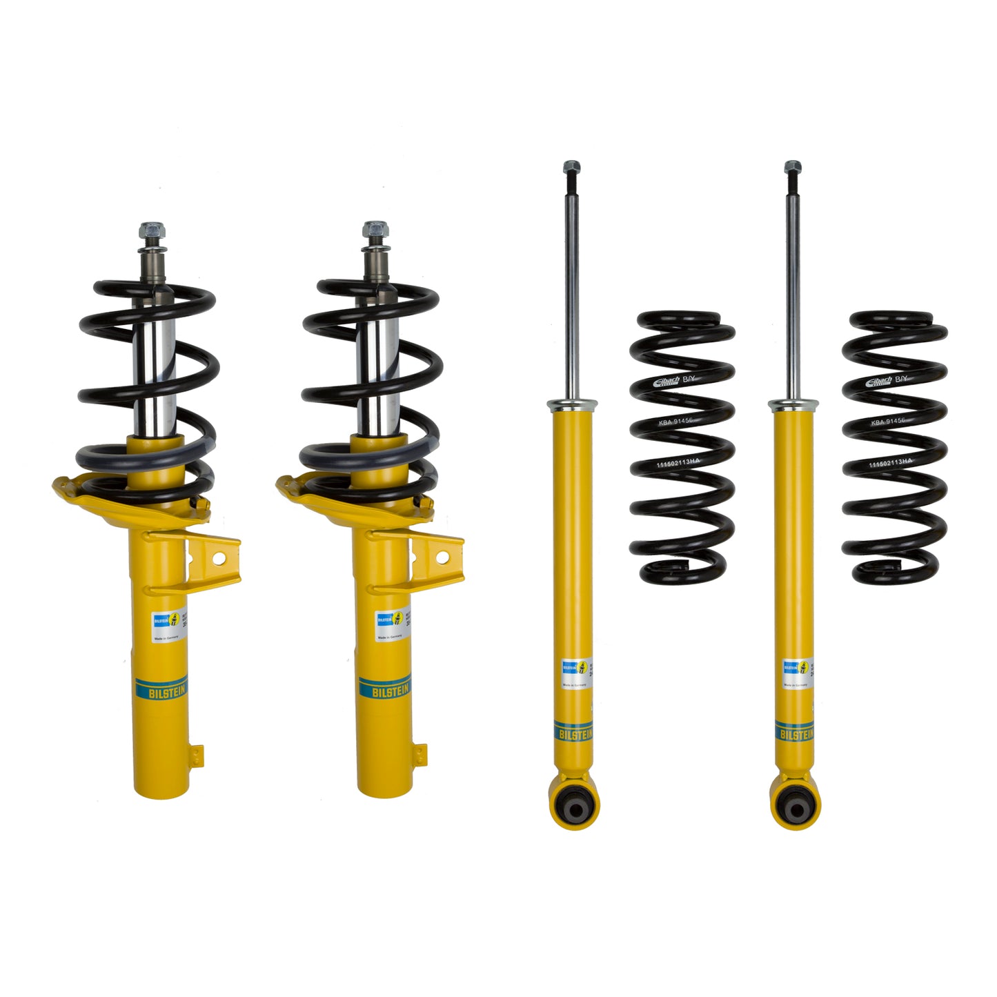 Suspension Kit Audi S3 2020-2015 Monotube Front Lowered Height 10mm, up to 1090kg Axle Load Rear Lowered Height 10mm, up to 1060kg Axle Load With 55mm Outside Strut Diameter Without Electronic Suspension B12 (Pro-Kit) Bilstein