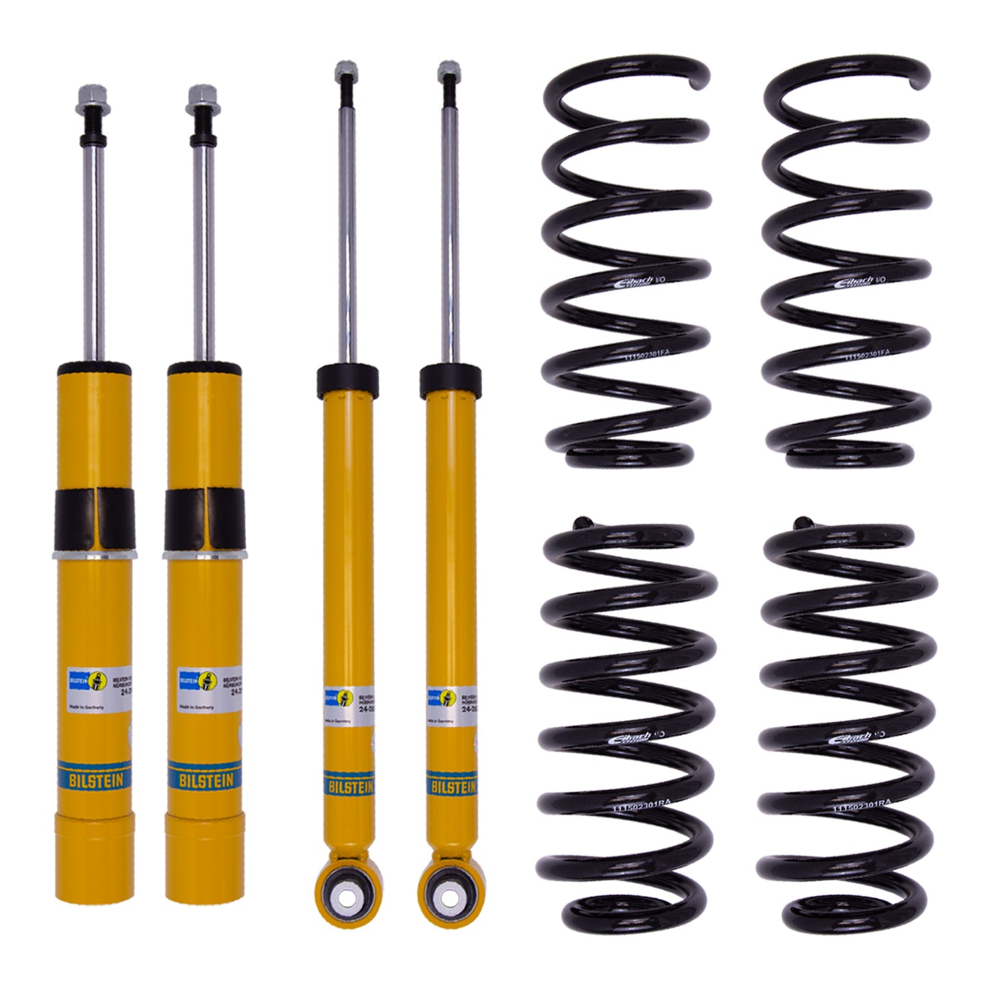 Suspension Kit Audi A4 2020-2017 Monotube Front Lowered Height 30mm up to 1080kg Axle Load Rear Lowered Height 30mm up to 1180kg Axle Load 53mm Outside Strut Diameter Without Electronic Suspension B12 (Pro-Kit) Bilstein