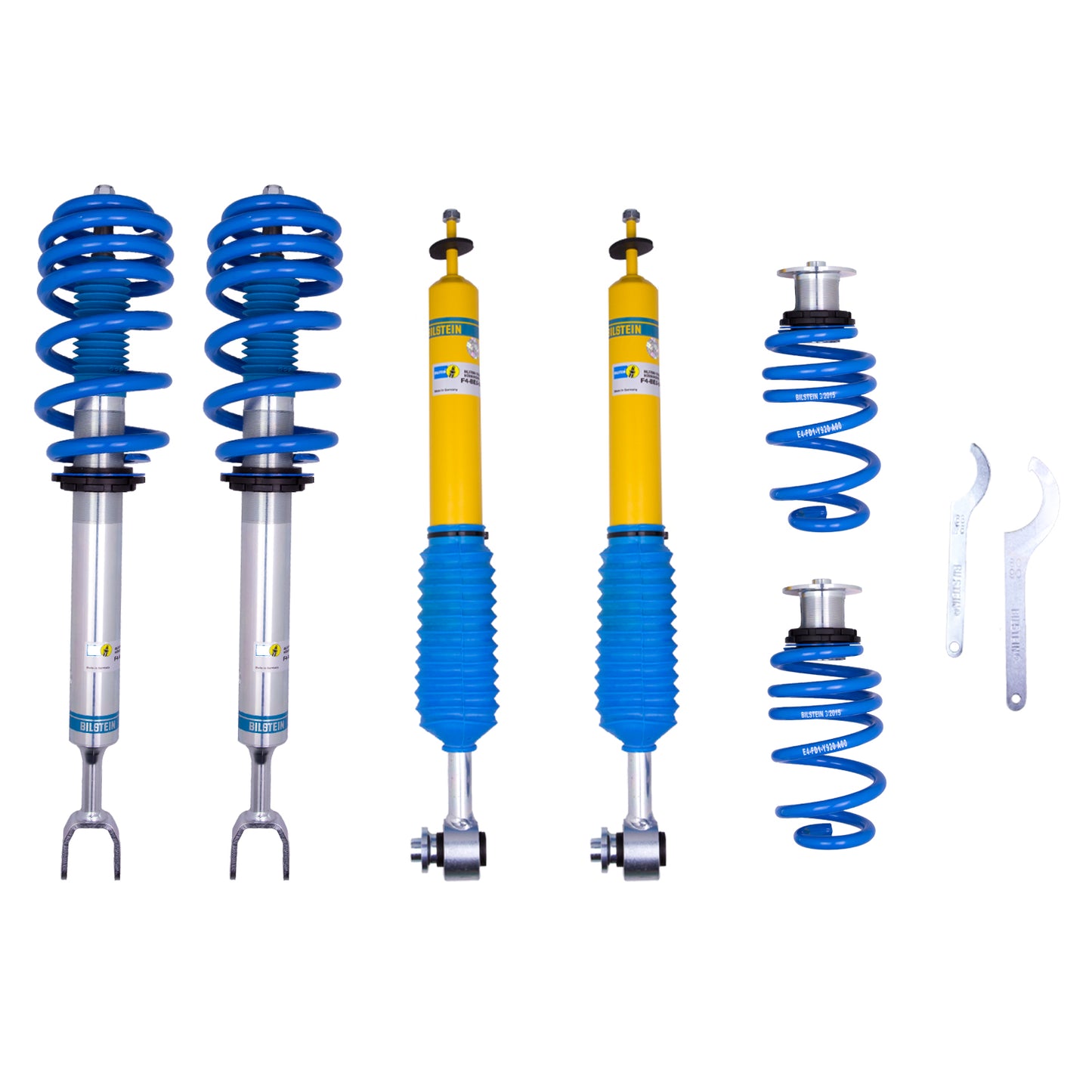 Suspension Kit Audi A6 2011-2006, A6 Quattro 2011-2005 Monotube Front Lowered Height 40-60mm, up to 1410kg Axle Load Rear Lowered Height 40-60mm, up to 1380kg Axle Load Without Air or Self-Leveling Suspension B14 (PSS) Bilstein