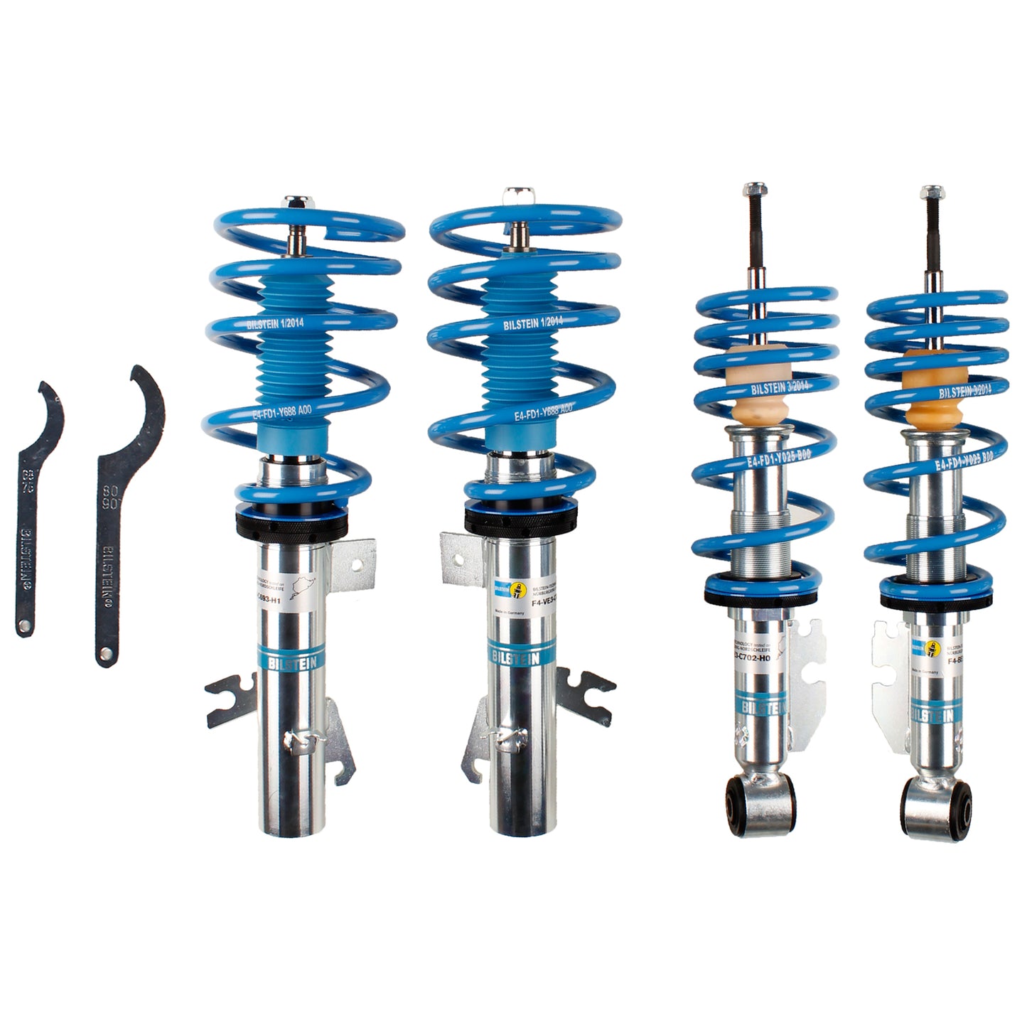 Suspension Kit Mini Cooper 2008-2002 Monotube Front Lowered Height 30-50mm, up to 890kg Axle Load Rear Lowered Height 30-50mm, up to 760kg Axle Load B14 (PSS) Bilstein