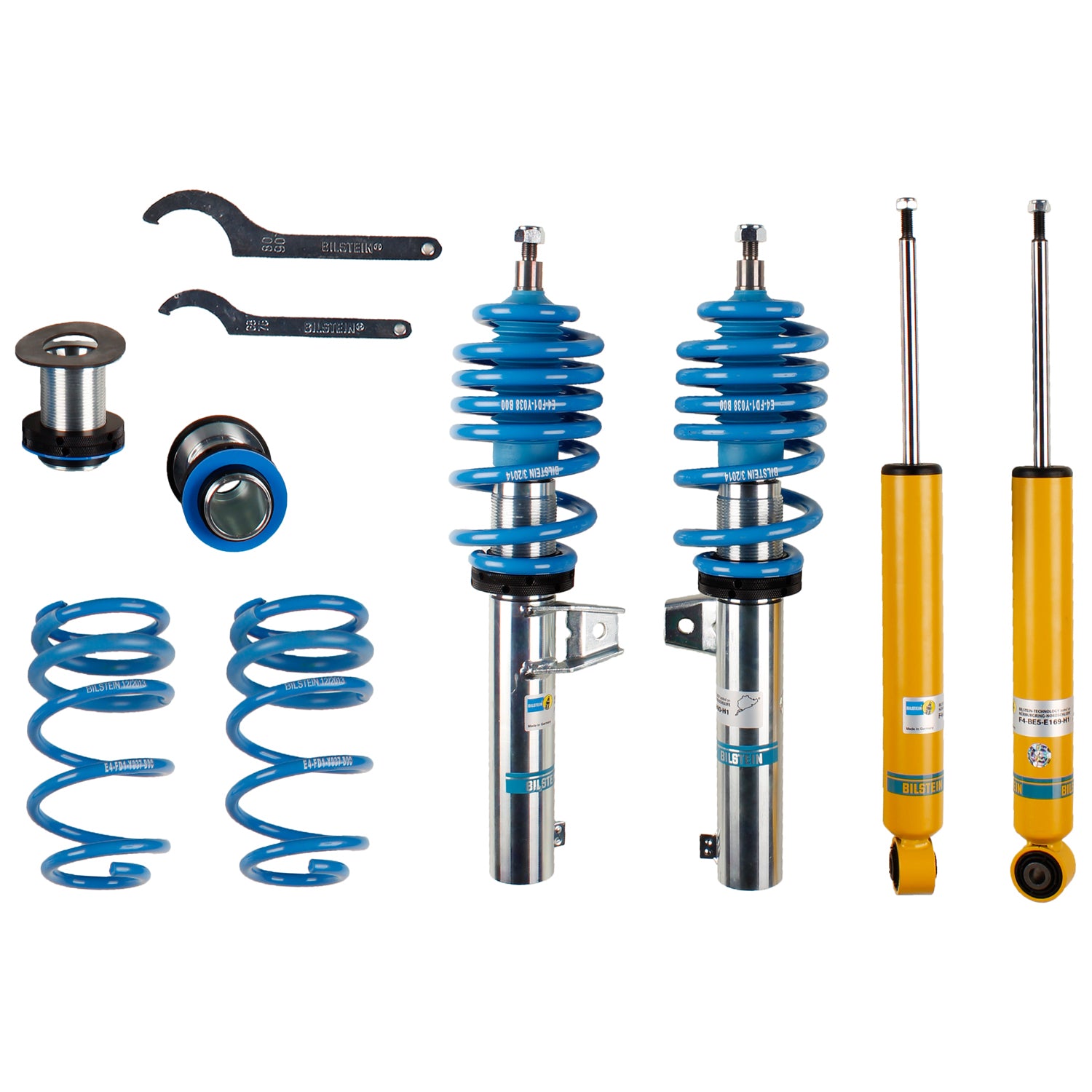 Suspension Kit Audi TT 2009-2008, TT Quattro 2015-2008 Monotube Front Lowered Height 20-40mm, up to 1040kg Axle Load Rear Lowered Height 20-40mm, up to 885kg Axle Load Without Electronic Suspension B14 (PSS) Bilstein