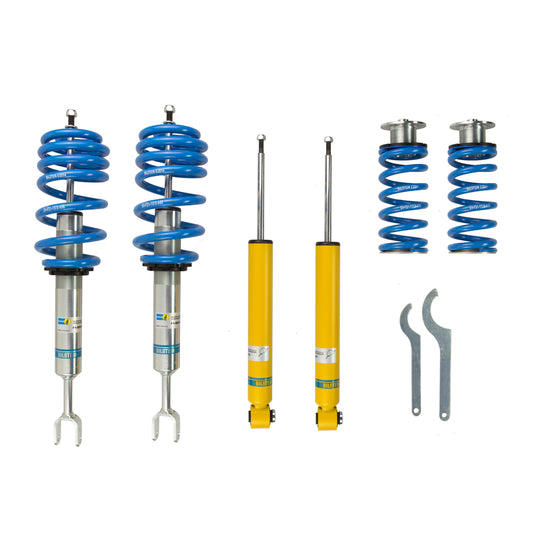 Suspension Kit Audi A4 2009-2002, A4 Quattro 2009-2002 Monotube Front Lowered Height 30-60mm, up to 1250kg Axle Load Rear Lowered Height 20-50mm, up to 1170kg Axle Load B14 (PSS) Bilstein