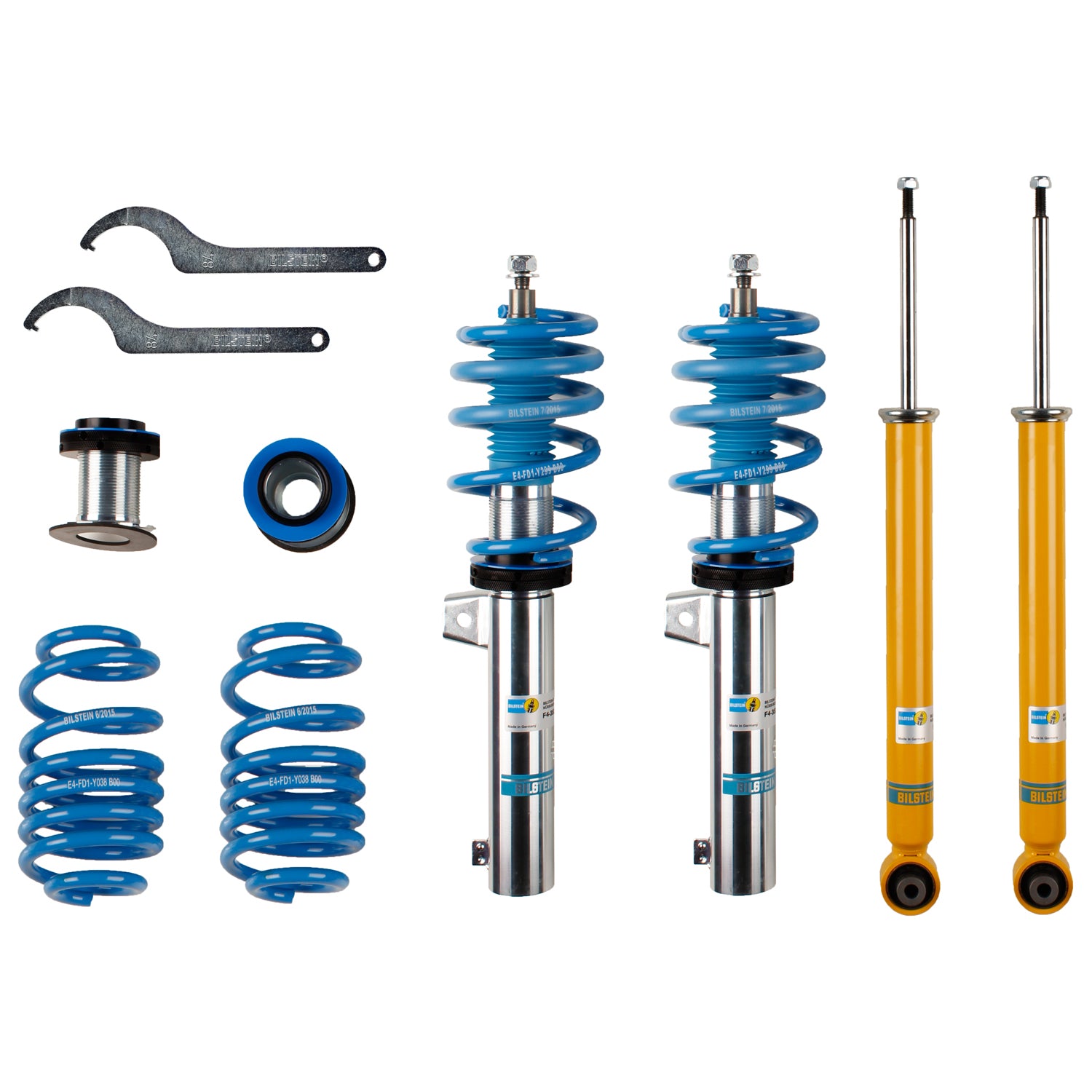 Suspension Kit Audi TT Quattro 2021-2016 Monotube Front Lowered Height 15-40mm up to 1040kg Axle Load Rear Lowered Height 15-35mm up to 870kg Axle Load Without Electronic Suspension B14 (PSS) Bilstein