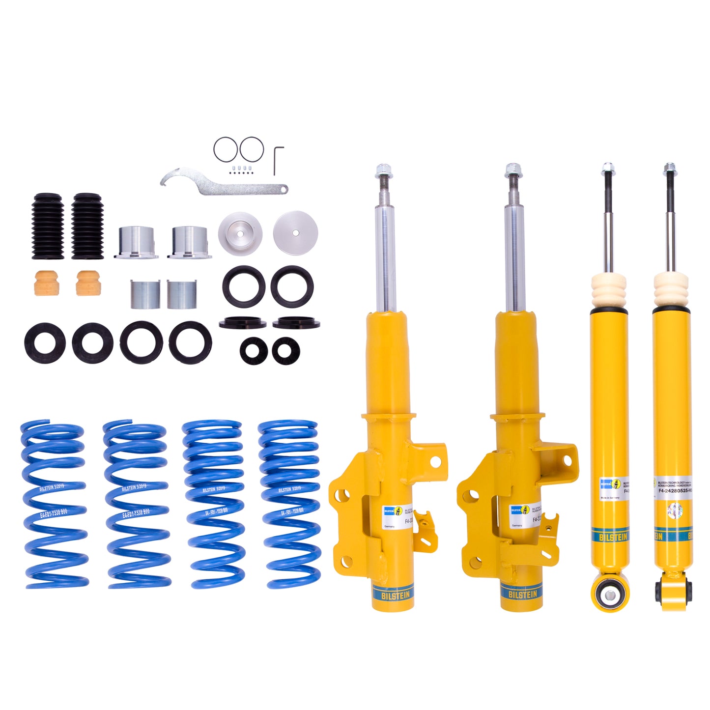 Suspension Kit Chevrolet Camaro 2024-2016 Monotube/Twintube Front Lowered Height 10-30mm, up to 1060kg Axle Load Rear Lowered Height 10-30mm, up to 1200kg Axle Load B14 (PSS) Bilstein