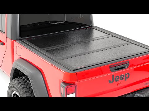 Low Profile Hard Tri-Fold Tonneau Cover 07-13 1500 5.5 Foot Bed w/Rail Caps Rough Country