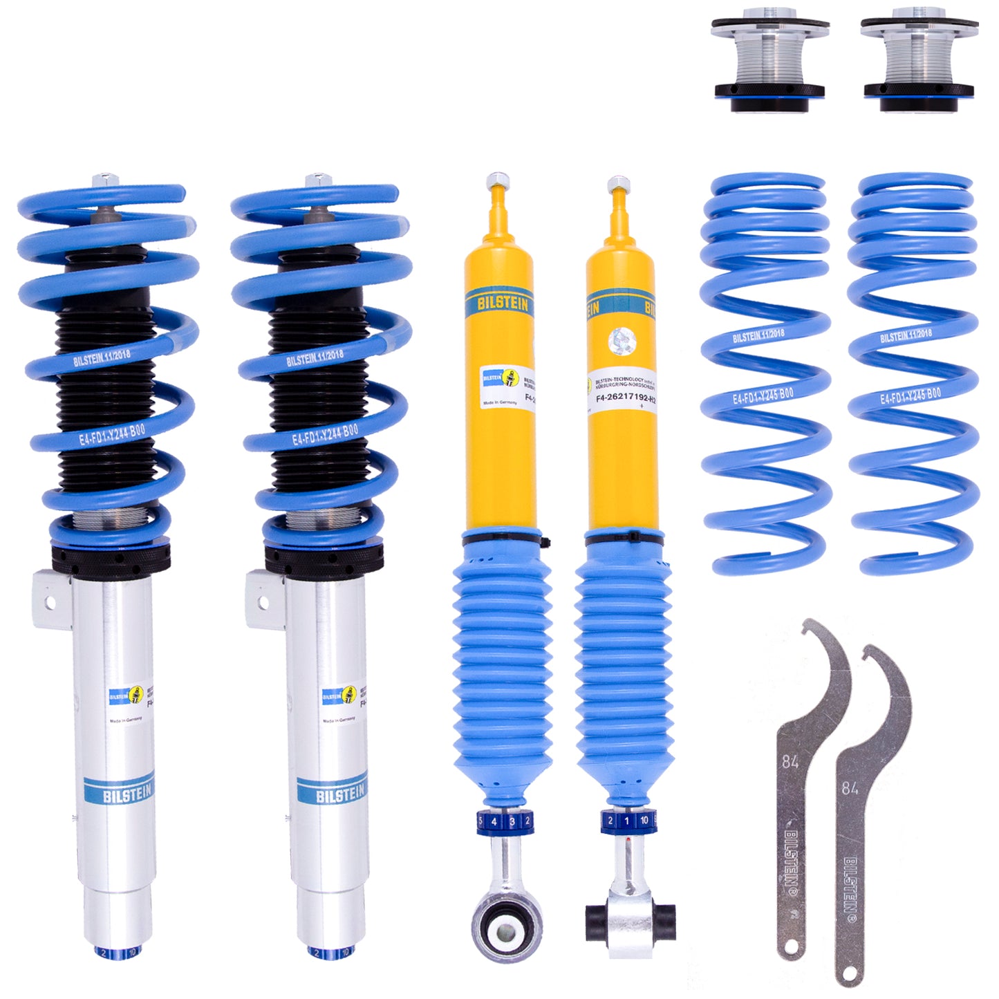 Suspension Kit BMW 228i 2016-2014 Monotube Front Lowered Height 10-30mm up to 1020kg Axle Load Rear Lowered Height 10-30mm up to 1235kg Axle Load Without Electronic Suspension Comfort Version B16 (PSS10) Bilstein