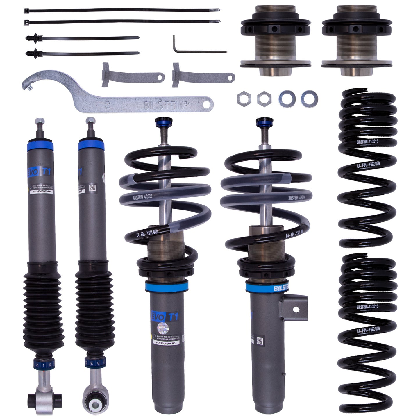Suspension Kit BMW 330i xDrive 19-25 430i xDrive 2025-2021 M340i xDrive 20-25 Monotube/Twintube Front Lowered Height 25-50mm up to 1115kg Axle Load Rear Lowered Height 20-55mm up to 1345kg Axle Load Without Electronic Suspension EVO T1 Bilstein
