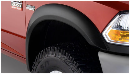 Black Extendafender Style Smooth Finish 4-Piece Fender Flare Set For 2010-2018 Dodge Ram 2500/3500 (Includes Dually) Bushwacker
