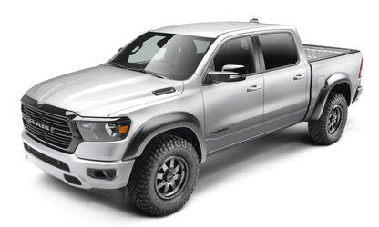 Black Extendafender Style Smooth Finish 4-Piece Fender Flare Set For 2019-2022 Ram 1500 Will Not Fit Rebel And Trx Models Bushwacker
