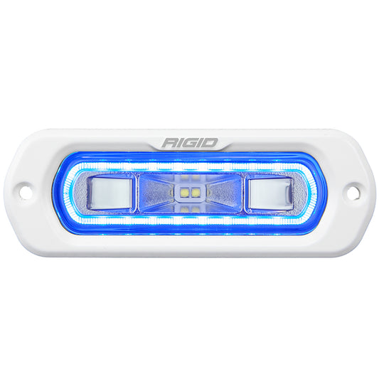 SR-L Series Marine Spreader Pod 2 Wire Flush Mount White With Blue Halo RIGID Industries