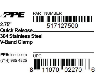 2.75 Inch V Band Clamp Quick Release PPE Diesel